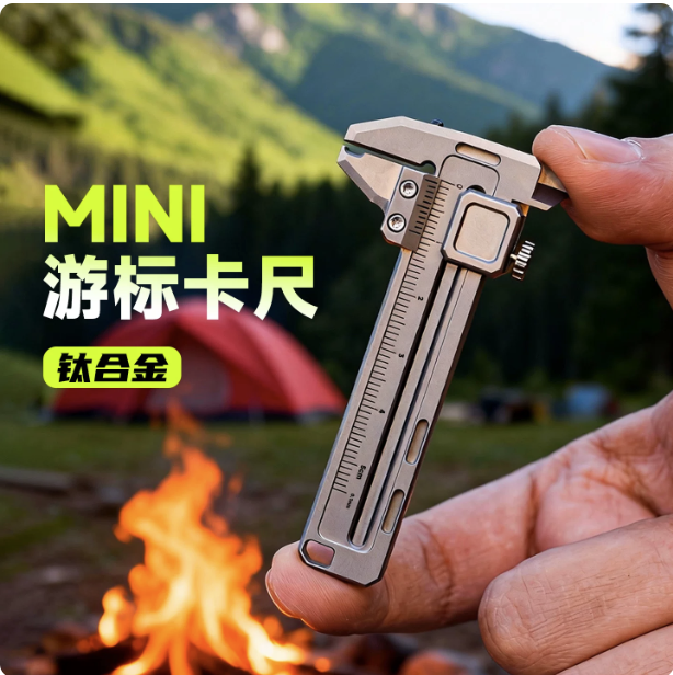 Edc Car Carry - Mini Titanium Alloy Vernier Caliper EDC