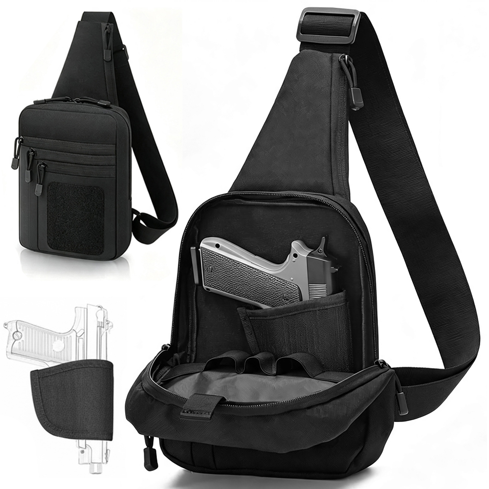Edc Concealed Carry Sling Bag - Concealed Carry Chest Gun Bag Pistol