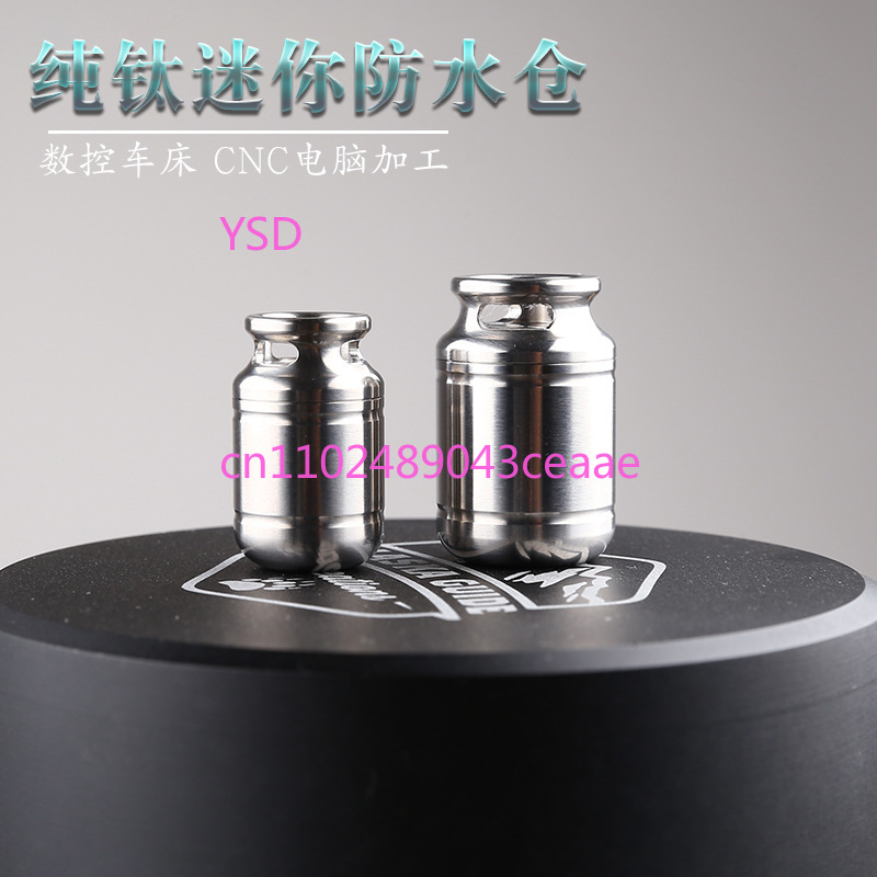 Edc Pill Carry - Mini Titanium Waterproof Pill Container Key