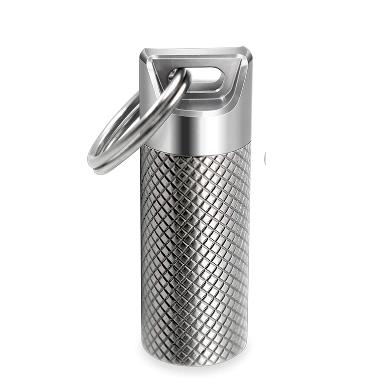 Edc Pill Carry - Titanium Alloy Mini Waterproof Warehouse Keychain