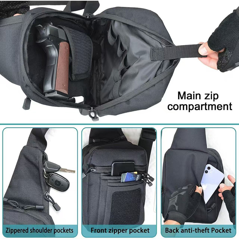 Tactical Pistol Gun Bag Concea - Edc Concealed Carry Sling Bag 评论和价格