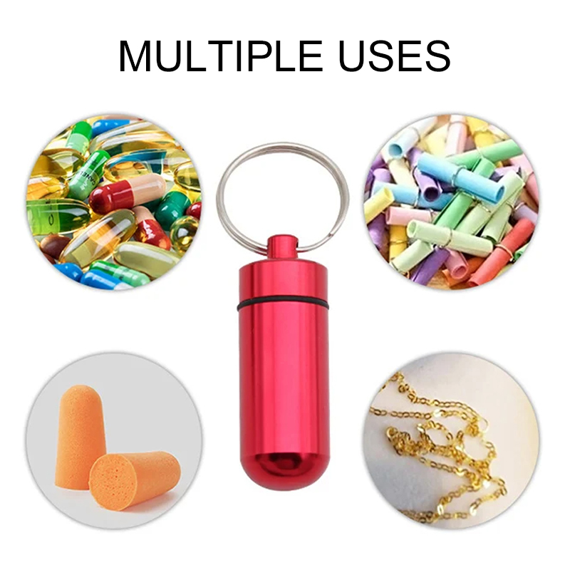 1/5PCS Aluminum Mini Pill Box  - Edc Pill Carry 评论和价格