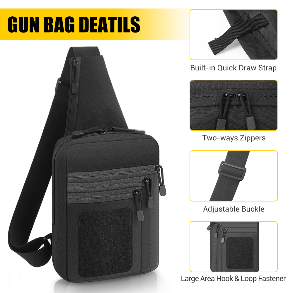 Tactical Pistol Gun Bag Concea - Edc Concealed Carry Sling Bag 评论和价格