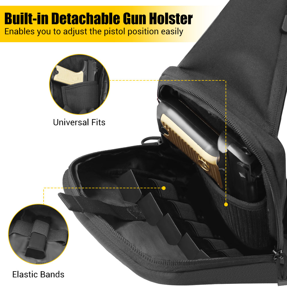 Tactical Pistol Gun Bag Concea - Edc Concealed Carry Sling Bag 评论和价格