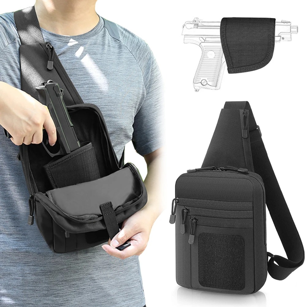 Tactical Pistol Gun Bag Concea - Edc Concealed Carry Sling Bag 评论和价格