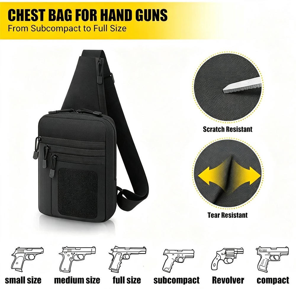 Concealed Carry Chest Gun Bag  - Edc Concealed Carry Sling Bag 评论和价格