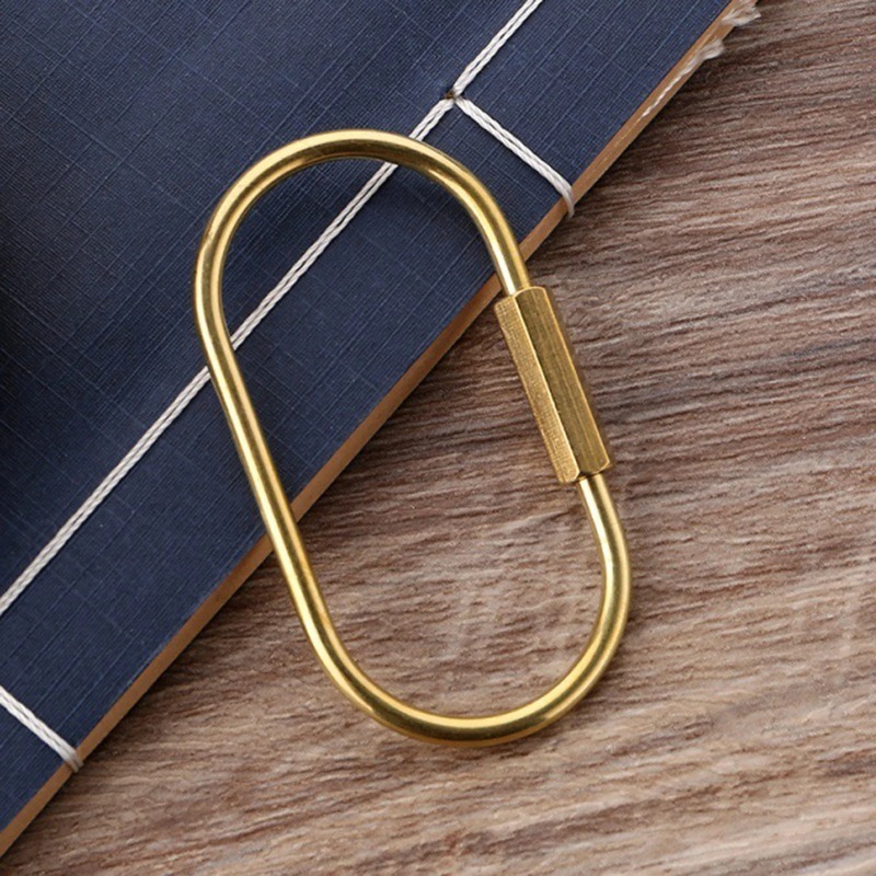 Solid Brass Anti-Lost Keychain - Edc Car Carry 评论和价格