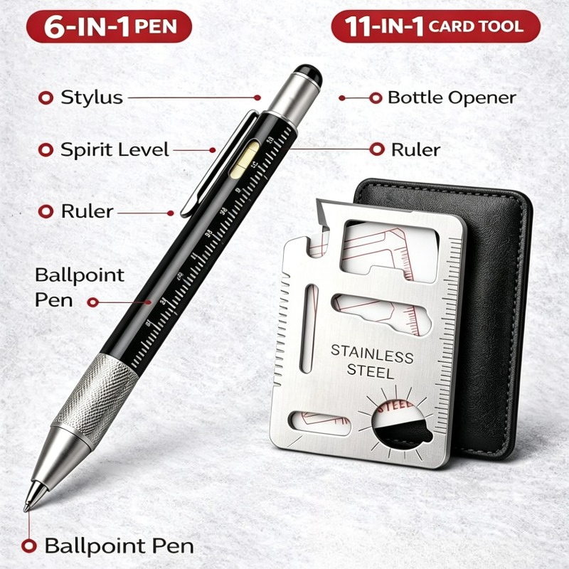 Men Gifts 6-in-1 Multitool Pen - Edc Carry For Men 评论和价格