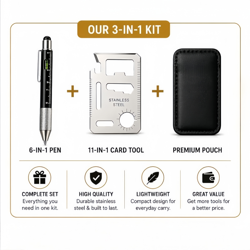 Men Gifts 6-in-1 Multitool Pen - Edc Carry For Men 评论和价格