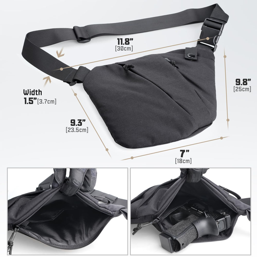 Tactical Concealed Gun Carry B - Edc Concealed Carry Sling Bag 评论和价格