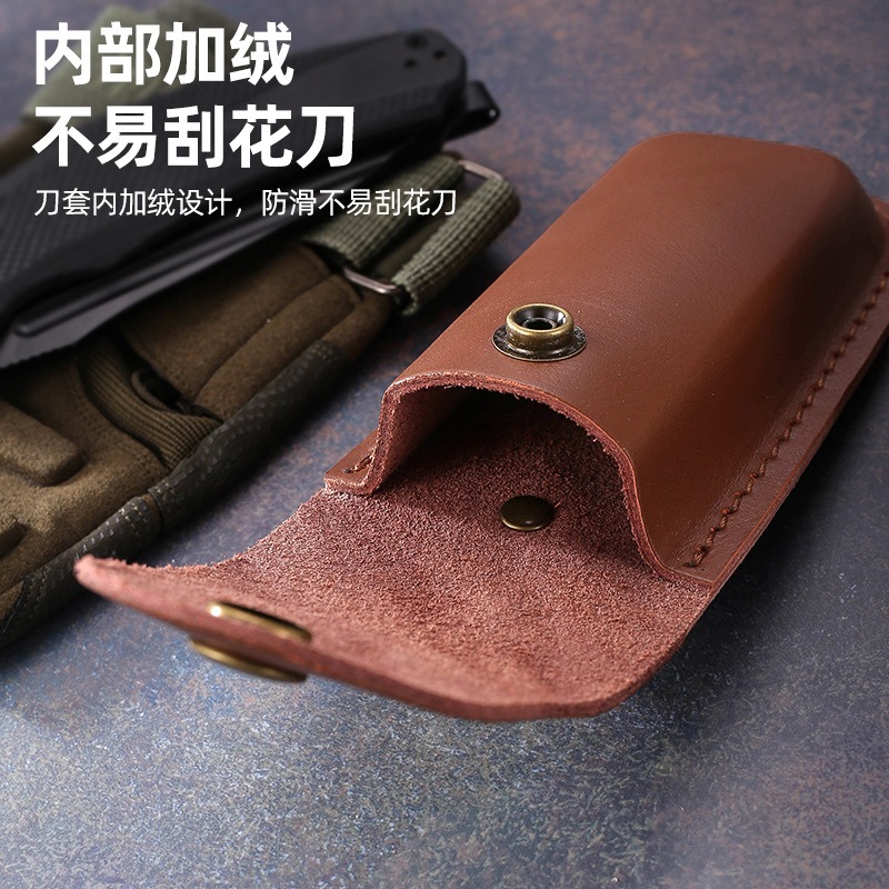 Genuine Leather Knife Sheath f - Edc Carry Belt Leather 评论和价格