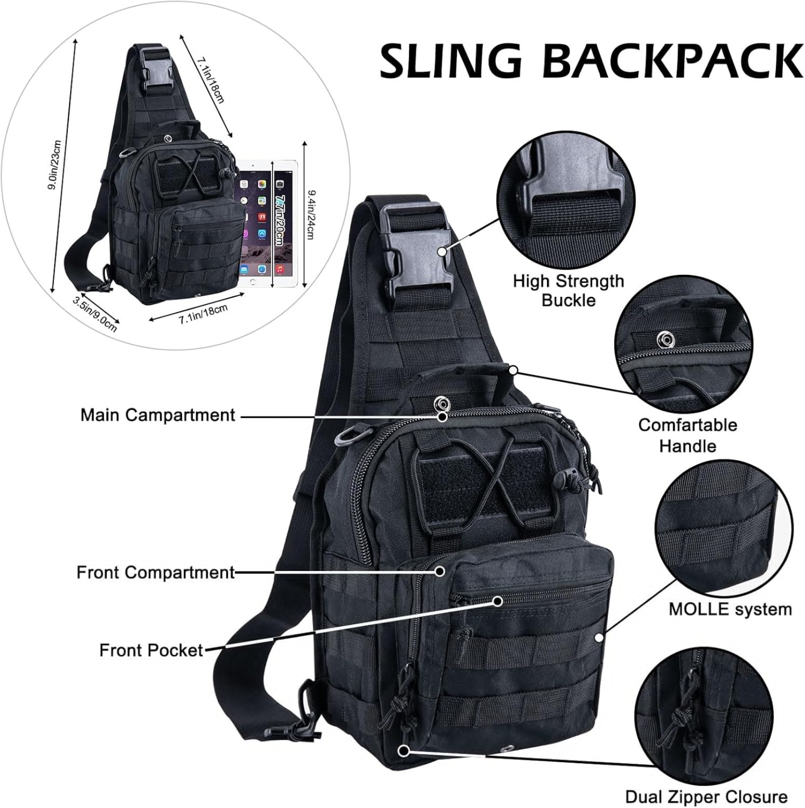 Tactical Sling Chest Pack Dura - Edc Everyday Carry Bag 评论和价格