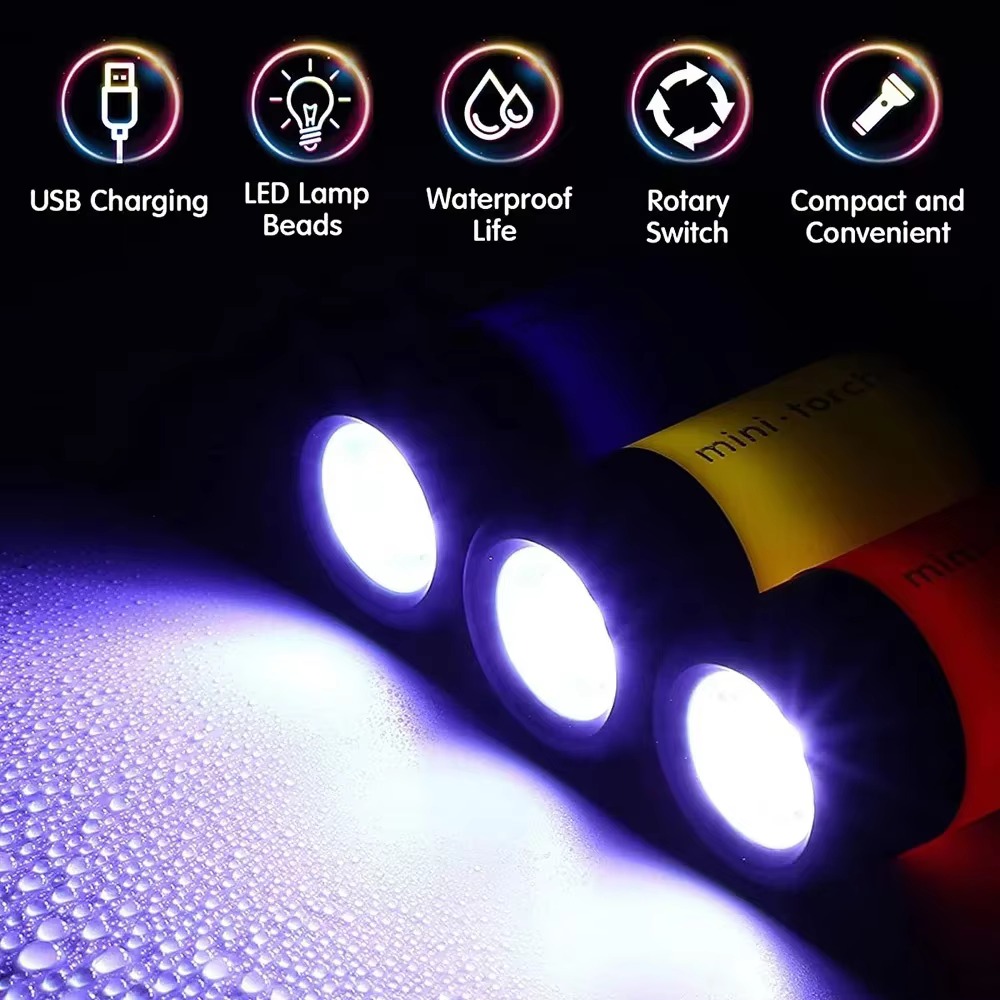 Mini Flashlight Keychain USB R - Edc Car Carry 评论和价格