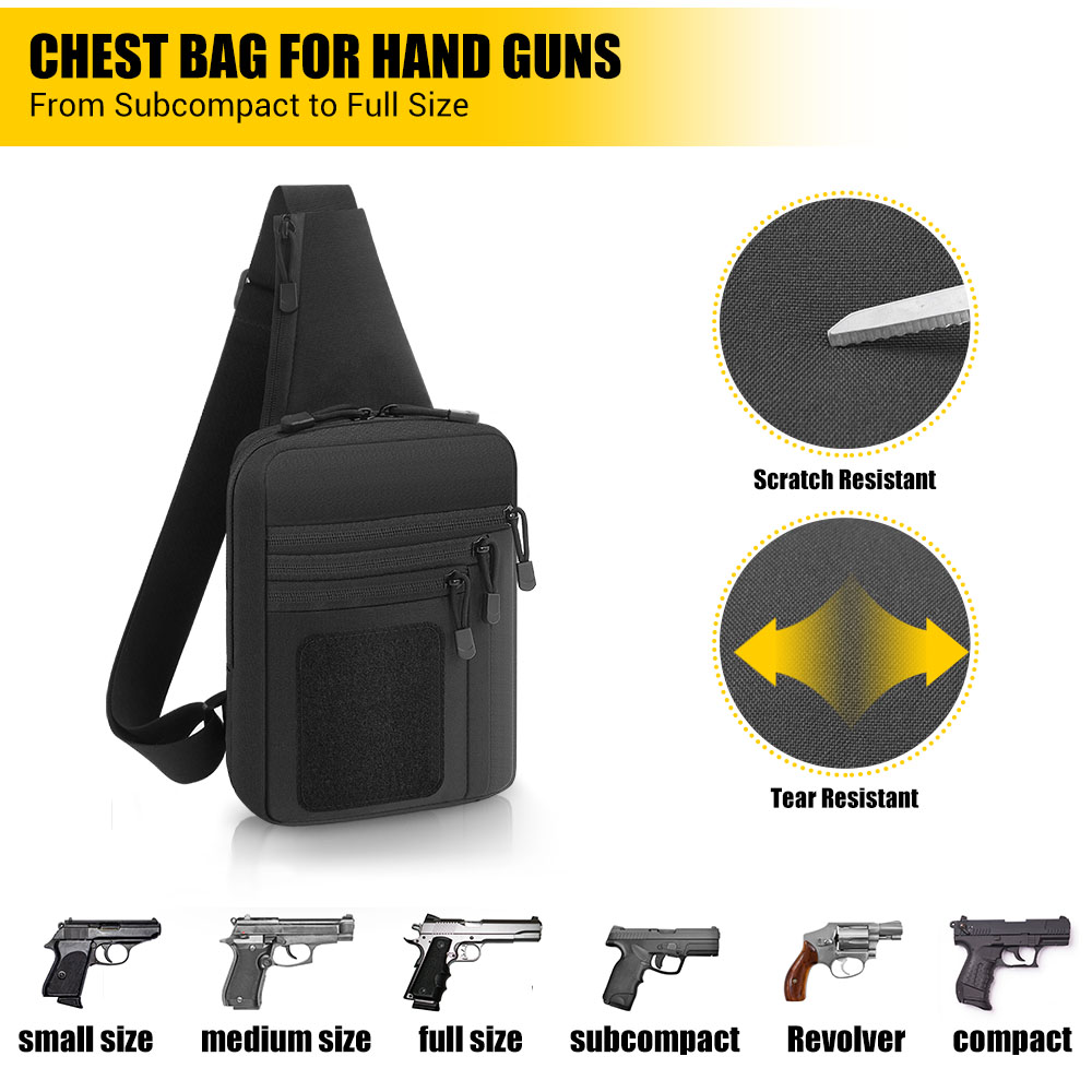 Tactical Pistol Gun Bag Concea - Edc Concealed Carry Sling Bag 评论和价格