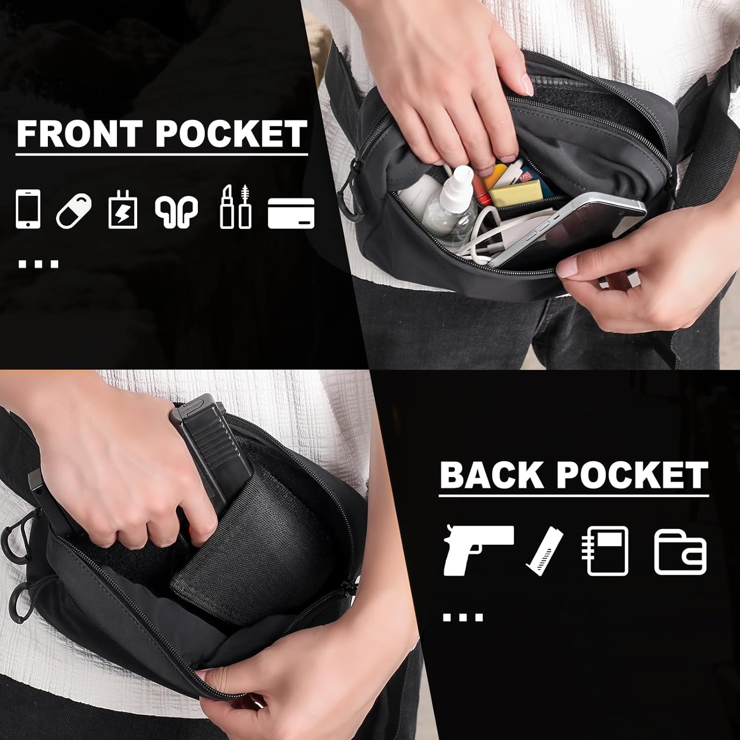 Tactical Fanny Pack with Holst - Appendix Carry Edc 评论和价格