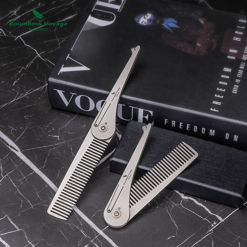 Pure Titanium Foldable Hair Co - Comb Pocket Titanium 评论和价格